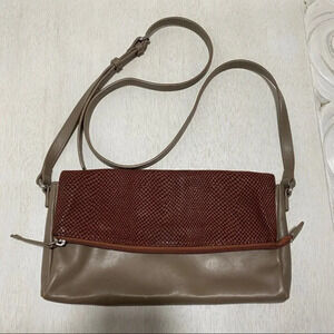 Ellington Taupe Crossbody bag‎ purse Foldover